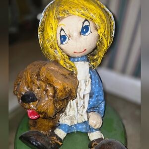 1970s VINTAGE BIG HEAD PAPER MACHE STYLE FLOWER GIRL DOLL HOLLY HOBBIE STYLE 13